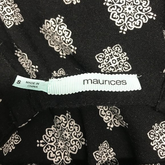 Maurices Womens Black White Embroidered Strapy Open Back Summer Dress Size S - Picture 5 of 8